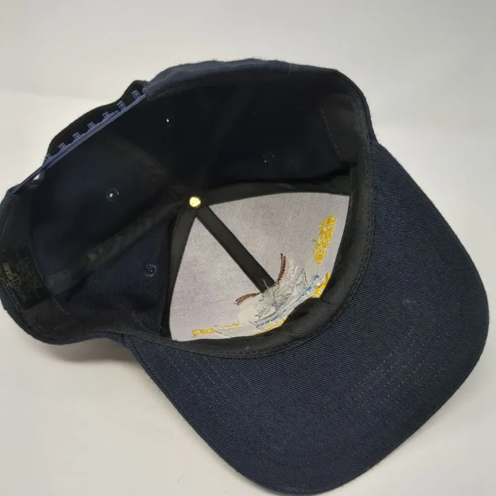 Battleship Missouri Memorial Snapback Hat Blue One Size Adjustable